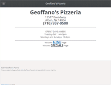 Tablet Screenshot of geoffanospizza.com